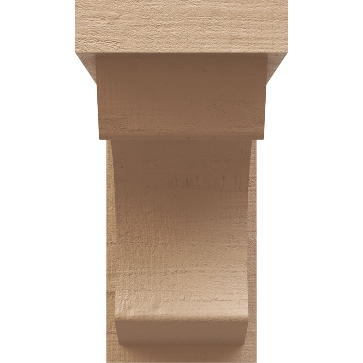 6"W x 12"D x 12"H Classic Emerson Rough Cedar Woodgrain TimberThane Corbel, Primed Tan