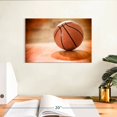 thumbnail image 3 of Elephant Stock Orange Basketball Wall Art - Horizontal Canvas Wall Art - Living Room Wall Decor - Photography Sports Canvas - Brown And Beige Decor - 12" x 8", 3 of 8