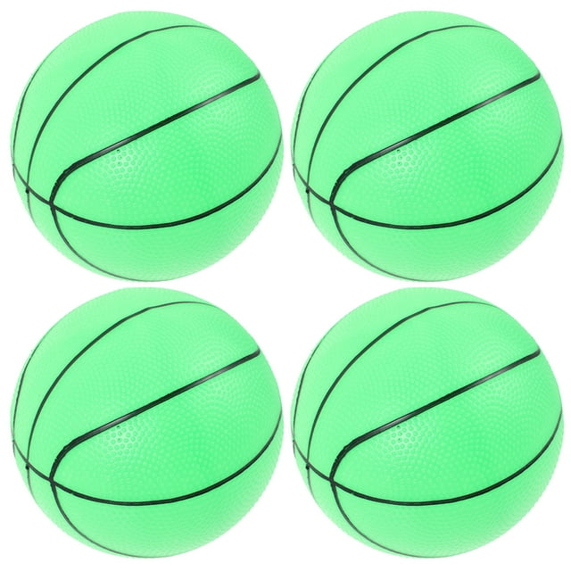 1 Set of Plastic Glow In The Dark Basketball Children Training Basketball with Inflator