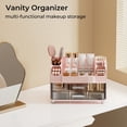 thumbnail image 5 of Soda Candy Makeup Organizer for Vanity with 2 Large Drawers & Brush Holder, Countertop Cosmetic Storage for Bathroom & Dresser, Multi-Purpose Organizer for Lipsticks, Perfumes, Eyeshadows, Skincare, 5 of 6