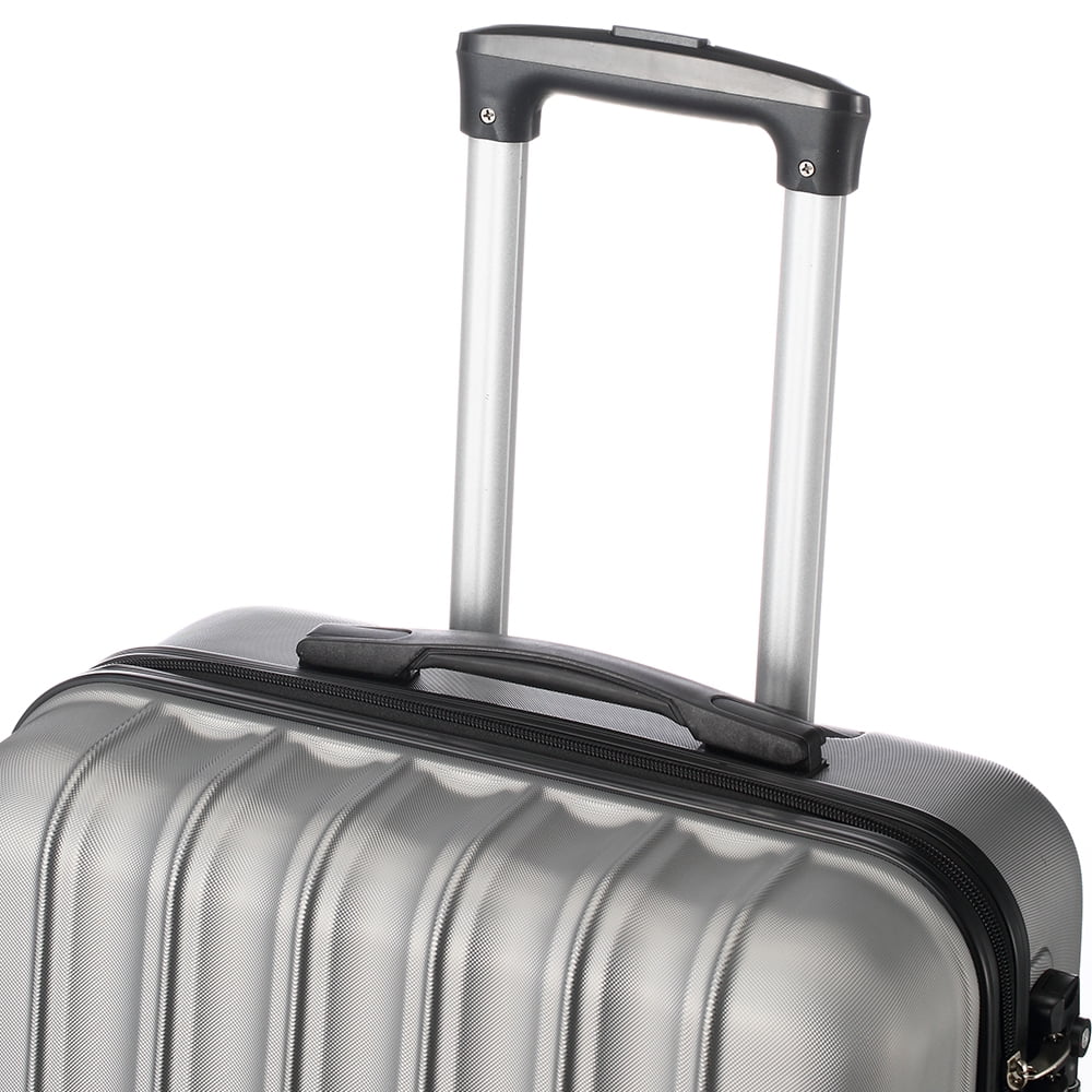 3-in-1 Luggage Set with Lock, Multifunctional Large Capacity Traveling Storage Suitcase, (20" / 24" / 28") Silver Gray
