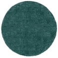 thumbnail image 2 of SAFAVIEH August Carlene Solid Plush Shag Area Rug, Green, 6'7" x 6'7" Square - Modern Design, Green, Non-Shedding & Easy Cleaning, Ultra Plush Thick Pile, Ideal for Living Room, Bedroom, 2 of 8