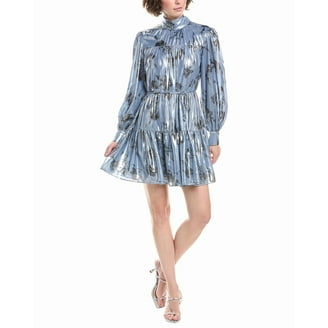danny long sleeve mini dress green Cinq À Sept Damask Peeta Dress