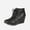 BLACK/PU, variant on Women's Casual Fashion Lace-Up Wedge Ankle Booties Low Heel Design