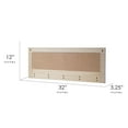 thumbnail image 2 of American Art Decor Addie Joy My Things Coat and Key Holder Wall Hanging Organizer Plaque with Hooks - White Wash, 2 of 7