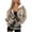 Black Crow Print, variant on Gray Wolf Womens Full Zip Up Hoodies Casual Warm Long Sleeve Hooded Sweatshirts Size 4XL Slight Stretch Oversized Fall Trendy Outfits