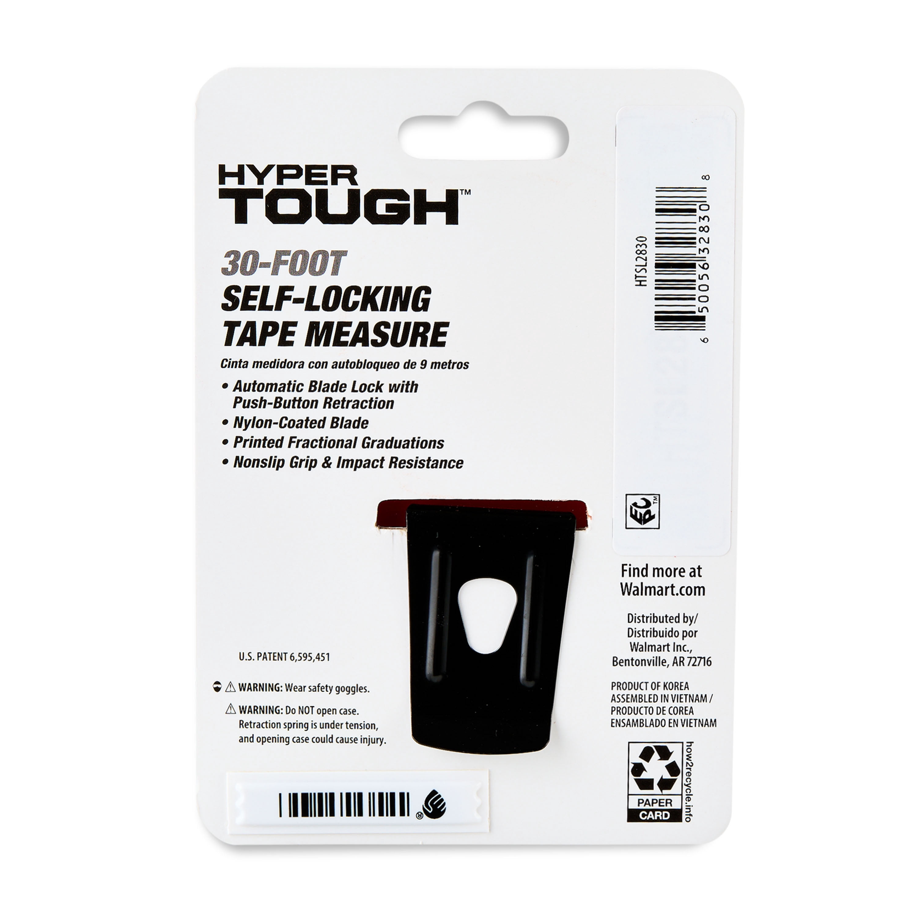 Hyper Tough 30ft. Self Lock Tape Measure