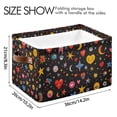 thumbnail image 4 of Yayeee 2 Pack Canvas Storage Basket with Handles for Shelves Fabric Bins Closet Organizer, Moon Pattern, 4 of 8