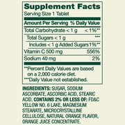 Spring Valley Vitamin C Dietary Supplement, Orange Flavor, 500 mg, 60 Count, Chewable Tablets