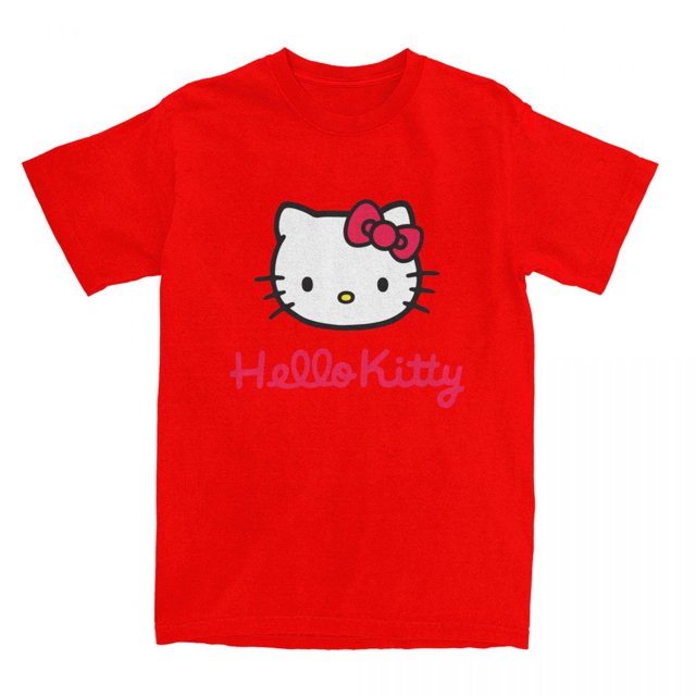 Sanrio-camisetas de Hello Kitty para hombres y mujeres, accesorios Vintage, camisetas de algodón, ropa para todas las estaciones