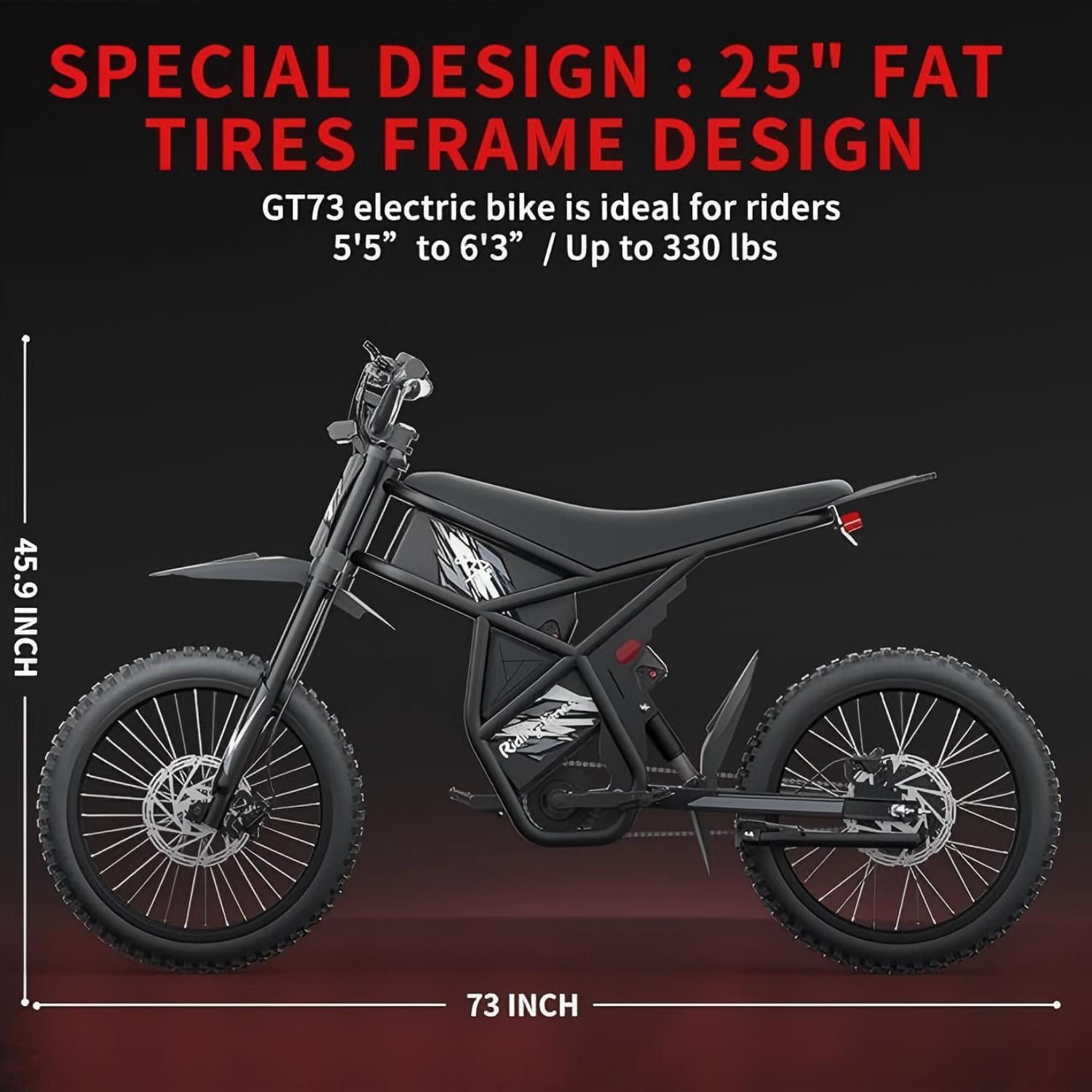Ridingtimes GT73 Electric Dirt Bike for Adults 2400W