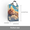 thumbnail image 3 of KLL Cloud Sleeping Cat Laundry Hamper,Large Canvas Fabric Lightweight Storage Basket Toy Organizer Dirty Clothes Collapsible Waterproof, 3 of 6