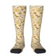 thumbnail image 1 of Fotbe Honey Honeycomb Calcetas Divertidas Estampadas para Hombre y Mujer, Calcetas de Algodón hasta la Rodilla para Caminar, Correr, Enfermería y Embarazo, 1 of 6