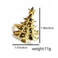 thumbnail image 4 of Christmas Napkin Rings Set of 6, Gold/Silver Xmas Tree Snowflake Elk Napkin Holder Rings for Christmas Wedding Holiday Dinner Table Decoration, 4 of 4