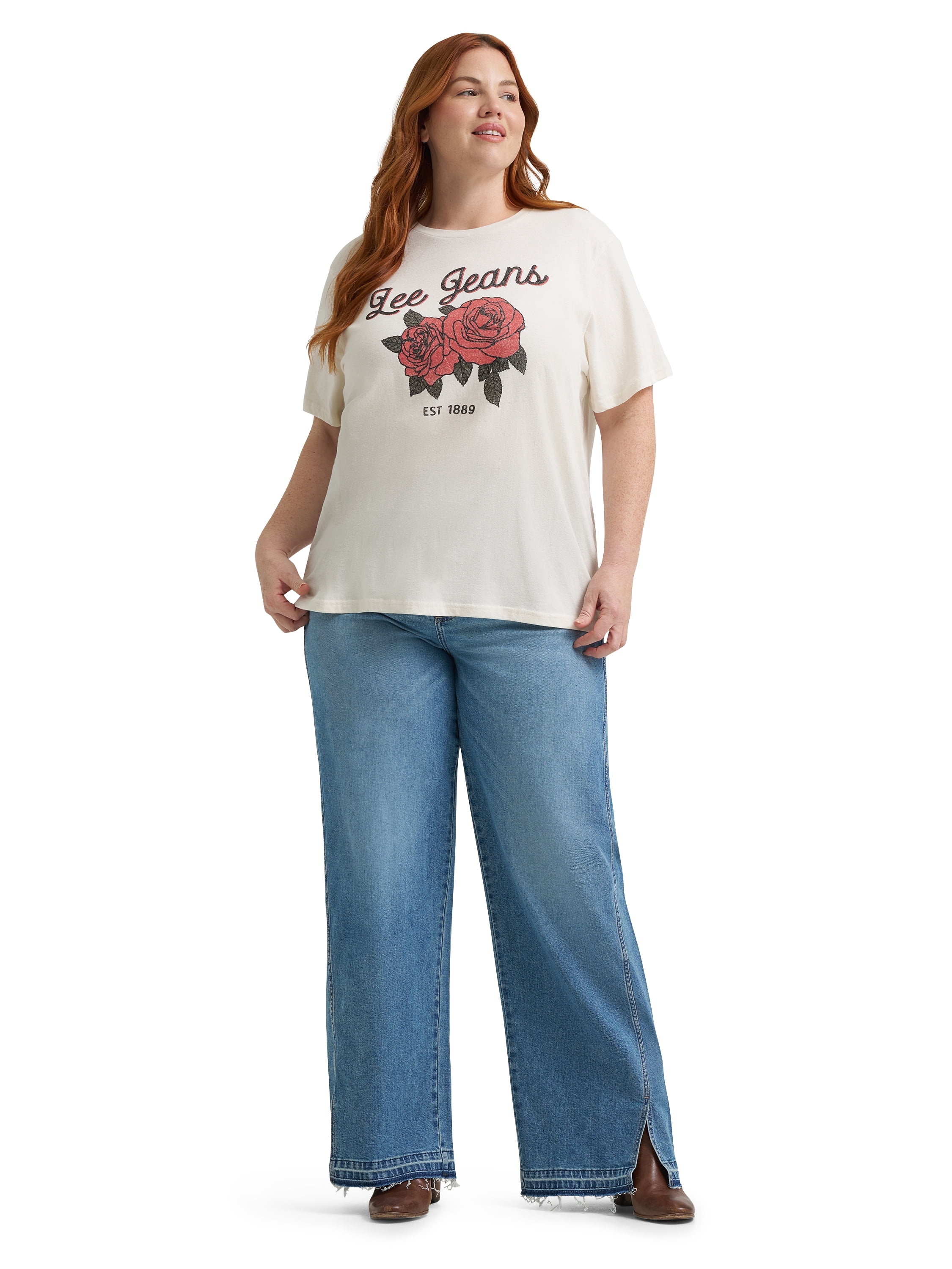 Lee® Women's Plus Short Sleeve Graphic Logo Lifestyle Tee, Sizes 0X-4X