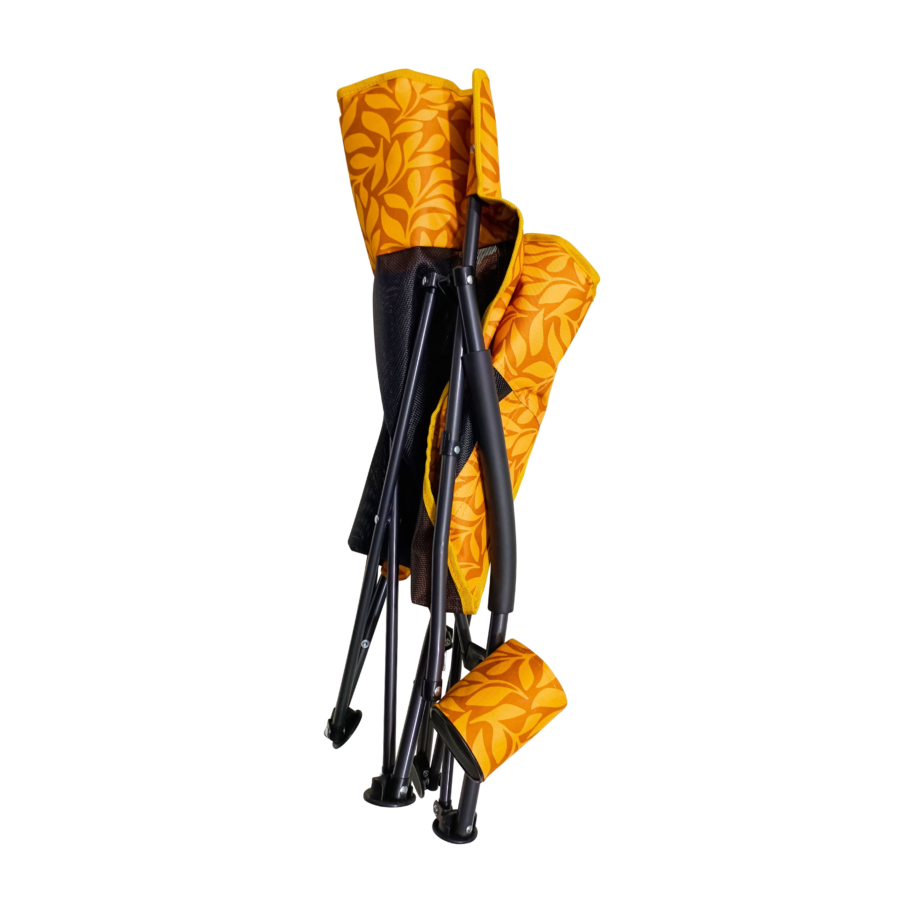 Bliss Hammocks Collapsible Beach Chair W/ Cup Holder & Storage Bag, 275 lb. Capacity (Amber Leaf)