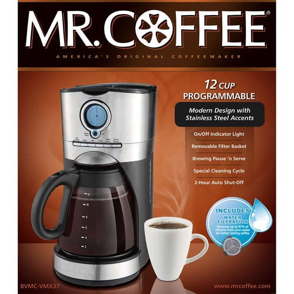 Mr. Coffee 12-Cup Stainless Steel Programmable Coffee Maker