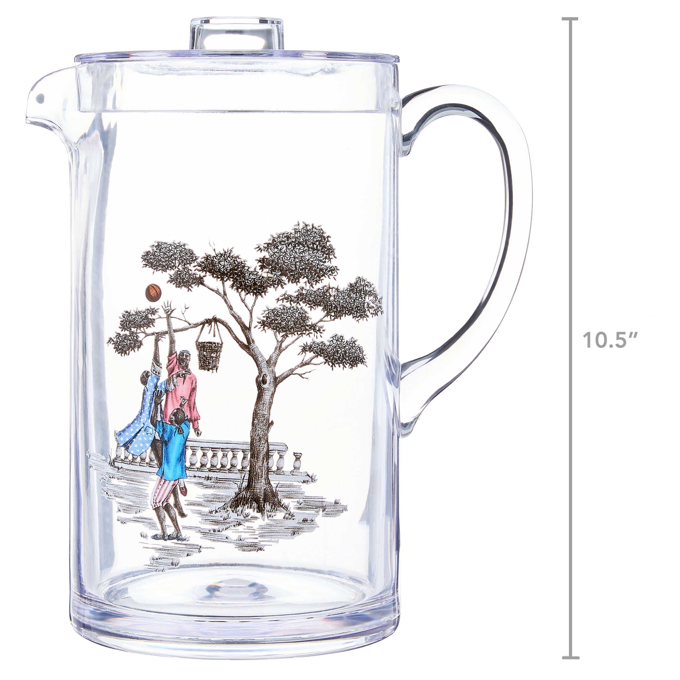 Sheila Bridges Harlem Toile Basketball Pitcher with Lid