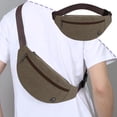 thumbnail image 2 of Lekihaqq Canvas Sling Bag For Men Crossbody Chest Pack Multi Pocket Adjustable Strap Waist Pack Lightweight Shoulder Bag Casual Travel Outdoor Daypack Black, 2 of 7