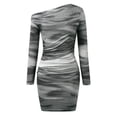 thumbnail image 4 of DHFJKG One Shoulder Bodycon Women Long Sleeve Mini Dress Asymmetric Slim Fit Tie Dye Casual Dresses Club Party Wear Trendy Dresses, 4 of 8