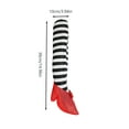thumbnail image 3 of Life Size Witch Legs Halloween Decor - 14.96" Outdoor Yard Stakes with Red Shoes and Striped Stockings - Funny Wicked Witch Legs Prop for Graveyard Lawn Patio Indoor Outdoor Party Decorations, 3 of 6