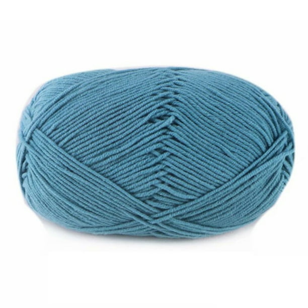 Naiovety Hilo para tejer, hilo de tejer multicolor, suéter, bufanda, guantes, paquete de ropa de bebé, regalos, juego de ovillos duraderos, Artesanía 46 azul jazz