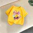 thumbnail image 5 of SDNall Girls Graphic Print Casual T-Shirt, Soft Cotton Round Neck Top, Summer Basic Short Sleeve Tees for Girls 2-14 Years, 5 of 7