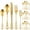 60 PCS, variant on Jetcloudlive 40 Pcs Gold Silverware Set,Retro Royal Stainless Steel Flatware Utensil Sets for 8,Gold Luxury Cutlery Set Includes Forks Spoons Knives,Mirror Polished,Dishwasher Safe