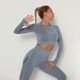 thumbnail image 1 of Ropa de yoga sin costuras europea y americana, de manga larga, elástica, plisada, de secado rápido, ropa de yoga de fitness de manga larga, 1 of 6