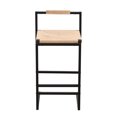 thumbnail image 6 of Knubmt Set of 2 Paper Rope Woven Bar Stools with Metal Frame, Counter Height Barstools for Kitchen, Home, Dining Room, 6 of 9