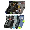 thumbnail image 4 of Lote de 6 pares de calcetines deportivos para niños, tallas 4-6, 4T y 5T, venta al por mayor, moda infantil., 4 of 4
