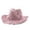 Pink, variant on Ladies Hand‑Knitted Hollow‑Out Sun Hat Western‑Style Wide Brim Fisherman Hat for Travel Seaside Holiday