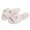 White, variant on Risckoth Women's Plush Slide Slippers Butterfly Applique Accent Open Toe Cozy House Shoes
