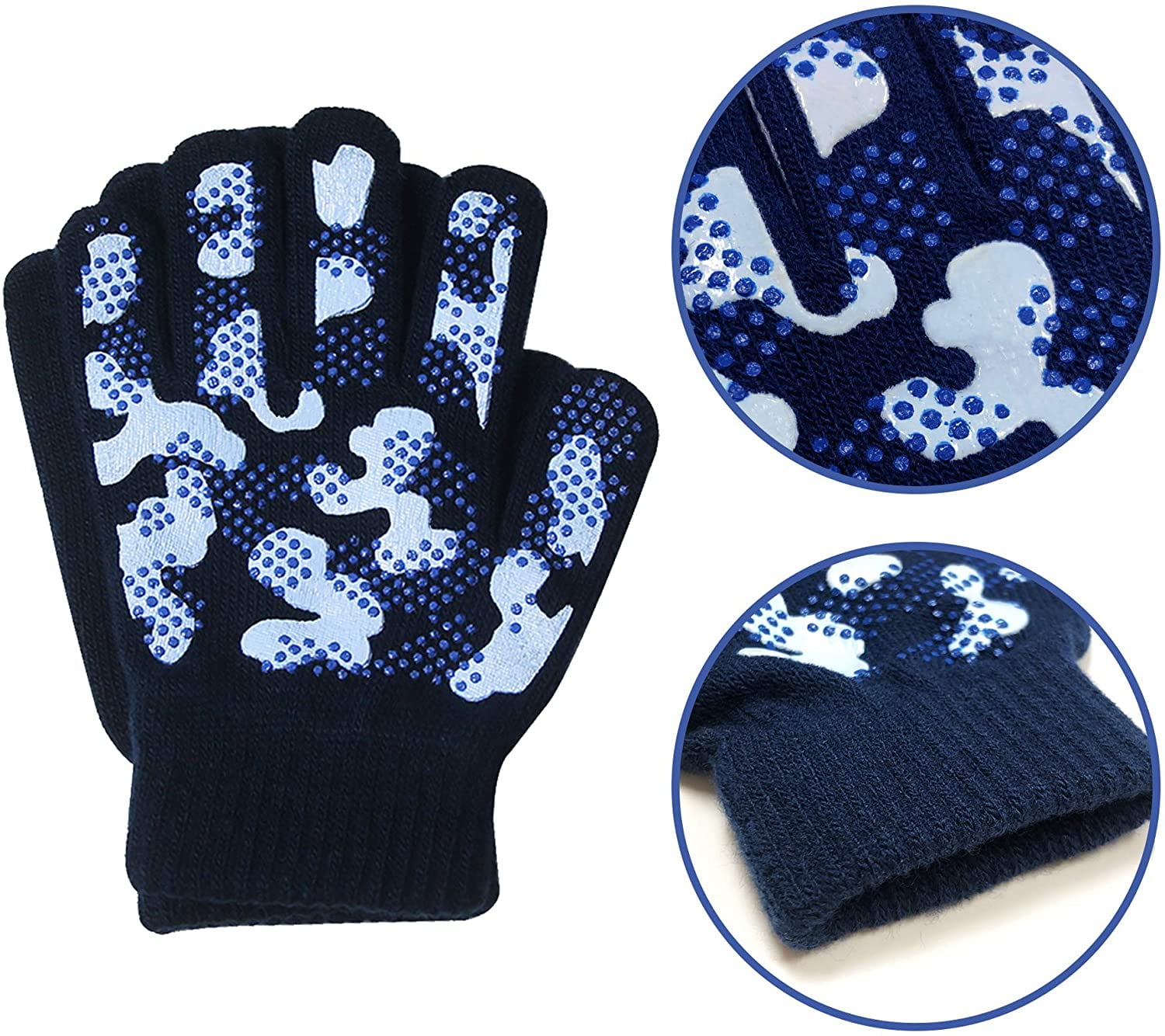 7 Pairs Winter Stretch Gloves Boys Toddler Gloves KIDS GLOVES  Pk of 3 4 