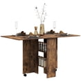 thumbnail image 1 of HOMCOM Folding Dining Table, Drop Leaf Table with 2-tier Shelves, 1 of 10