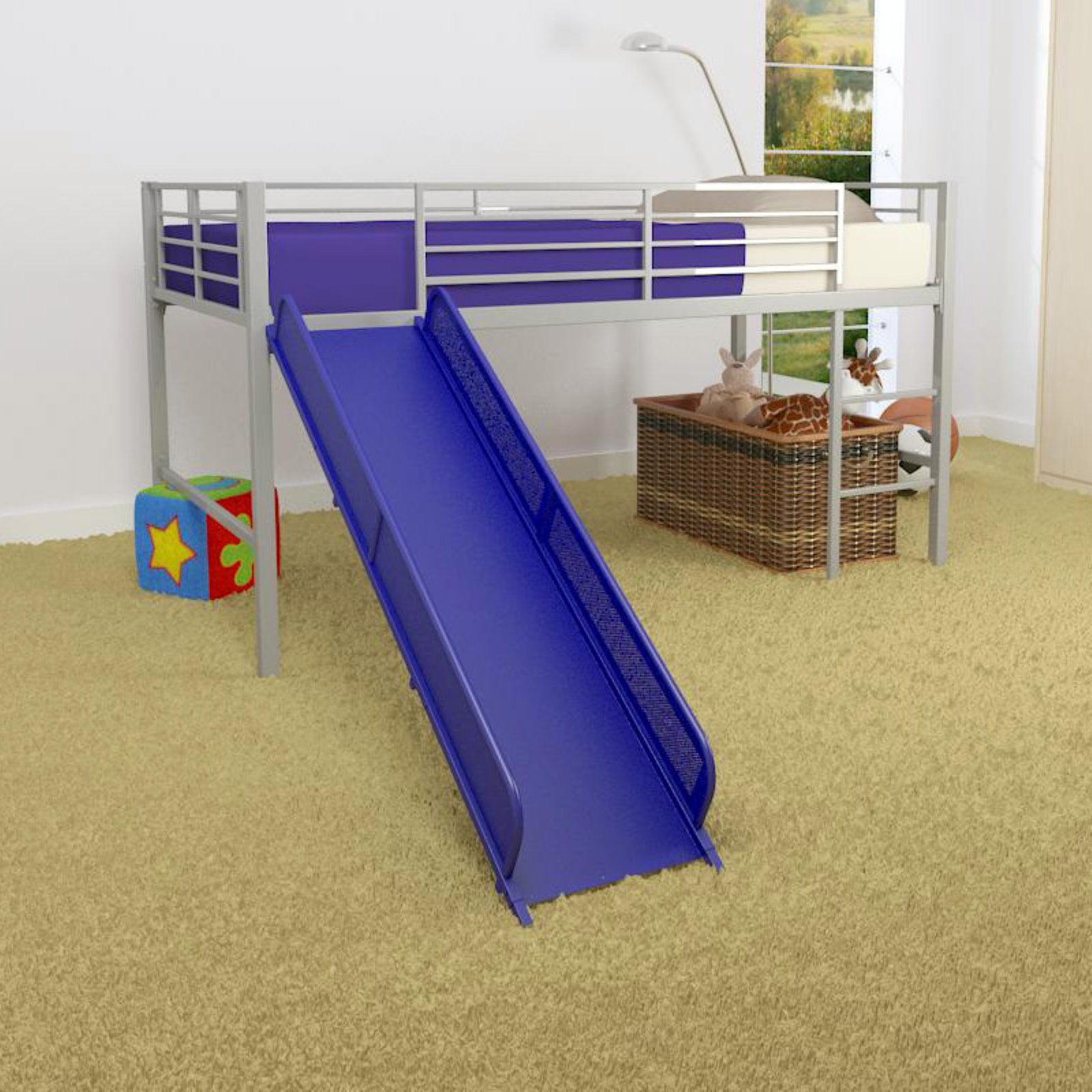 walmart loft bed with slide