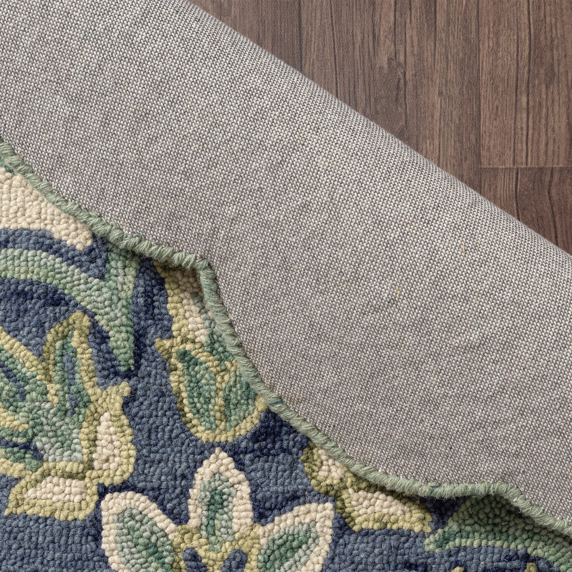 Ox Bay Emily 2'3" x 3'10" Green Floral Medallion Indoor Hearth Area Rug