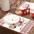 thumbnail image 2 of Ensemble de Napperons Imprimés pour la Saint-Valentin, Chaleur Festive pour Chemins de Table, pour Tables Rondes, Napperons et Napperons, Ensemble de Table Haute pour 4 Petits Napperons pour Table de Salle à Manger Ronde, 2 of 3
