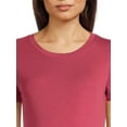 thumbnail image 5 of Time and Tru Women's Maternity Ribbed Crew Neck T-Shirt, Sizes S-XXL, 5 of 6
