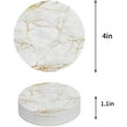 thumbnail image 1 of FMSHPON Marble Set of 4 Round Coaster for Drinks, Absorbent Ceramic Stone Coasters Cup Mat with Cork Base for Home Kitchen Room Coffee Table Bar Decor, 1 of 6