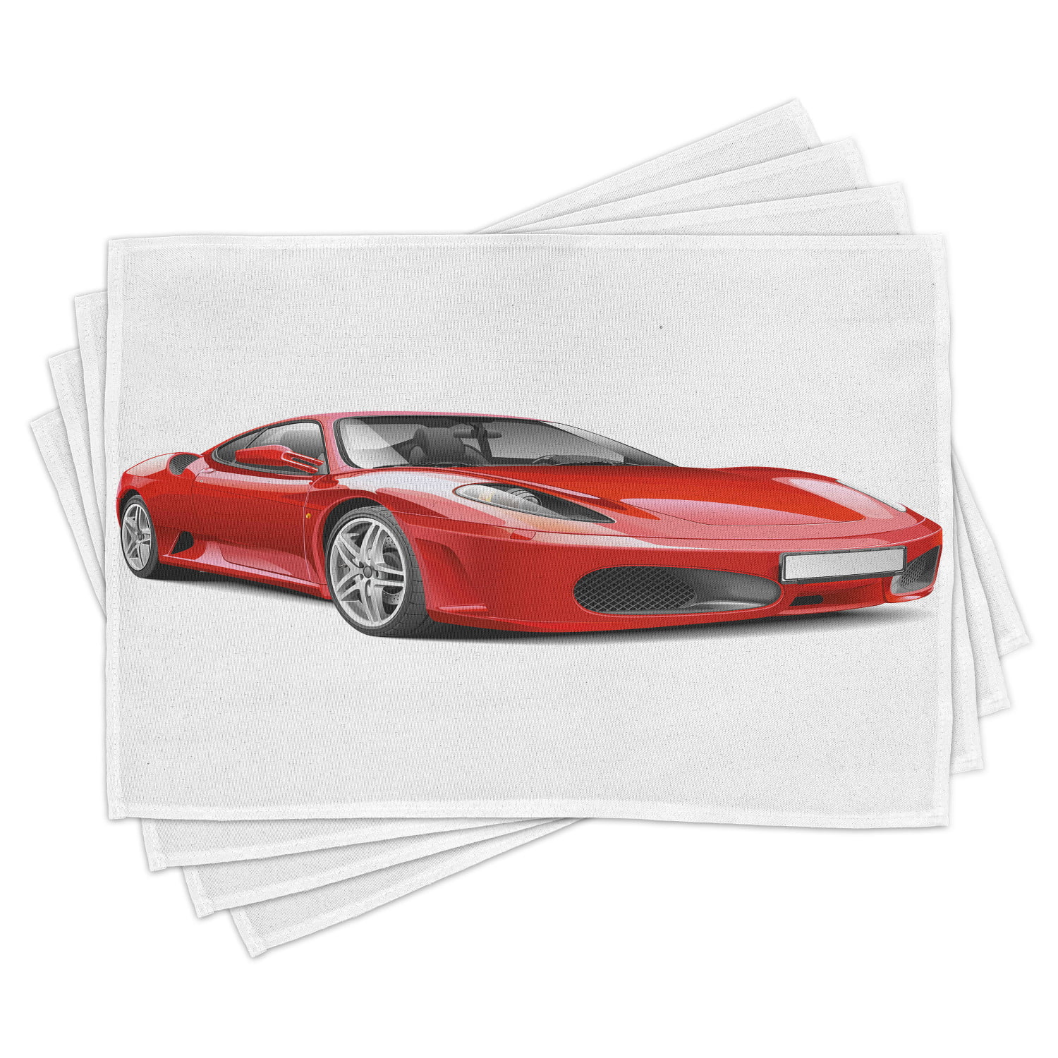 Ferrari Red Personalised Dinner Table Placemat 
