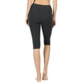 thumbnail image 3 of TheLovely Women's Essential Basic Cotton Spandex Stretch Below Knee Length Capri Leggings, 3 of 3