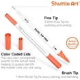 thumbnail image 5 of 120 Colors Dual Tip Brush Art Marker Pens with 1 Coloring Book, Shuttle Art Fineliner and Brush Dual Tip Markers Set for Adult Artist Calligraphy Hand Lettering Doodling, 5 of 9