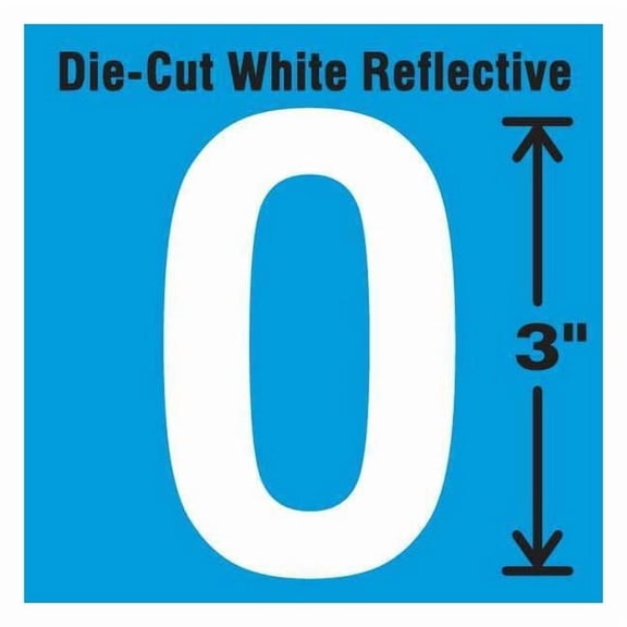 Stranco Die-Cut Refl. Letter Label,O,3In H,PK5 DWR-3-O-5