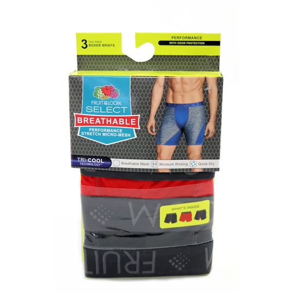 fruit of the loom select breathable boxer briefs