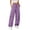 Purple, variant on Venzia Women Drawstring Cargo Jogger Pants Loose Wide Leg Streetwear Trousers