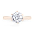 thumbnail image 2 of 1 1/2 ct. t.w 7.5MM Round Cut Lab Created Moissanite Diamond Solitaire Engagement Ring For Women In 14K Solid Rose Gold (G-H Color, VVS1 Clarity, 1.50 Cttw)-8.5, 2 of 7