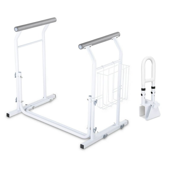 Yescom Bathtub Grab Bar with Toilet Safety Rail Combo Adjustable for Seniors