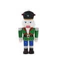 thumbnail image 1 of 3 ft. Yuletide Lane LED Light Up Outdoor Tinsel Nutcracker Christmas Decoration, 1 of 5