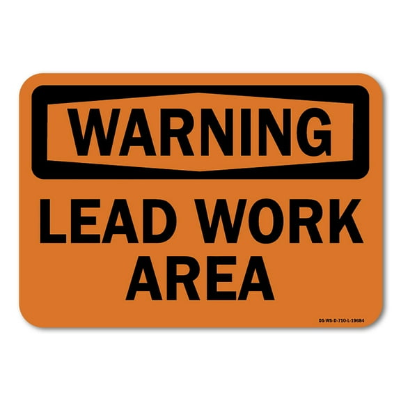 OSHA Warning Decal - Lead Work Area | Decal | Protect Your Business, Work Site, Warehouse & Shop Area | Made in the USA